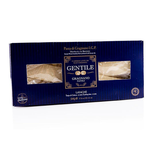 Pastificio Gentile Gragnano IGP - ark lasagne, 500 g - nudler, noodle produkter, friske / tørrede - tørrede nudler -