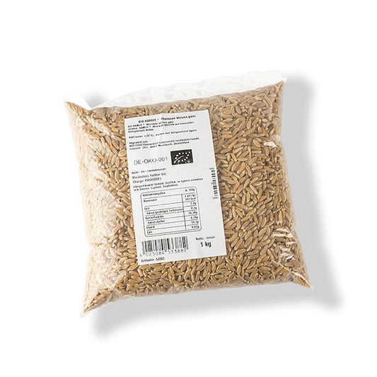 KAMUT® Khorasan hele hvede, hele, organisk, 1 kg - BIO range - BIO korn, mel, frø, bagning ingredienser -