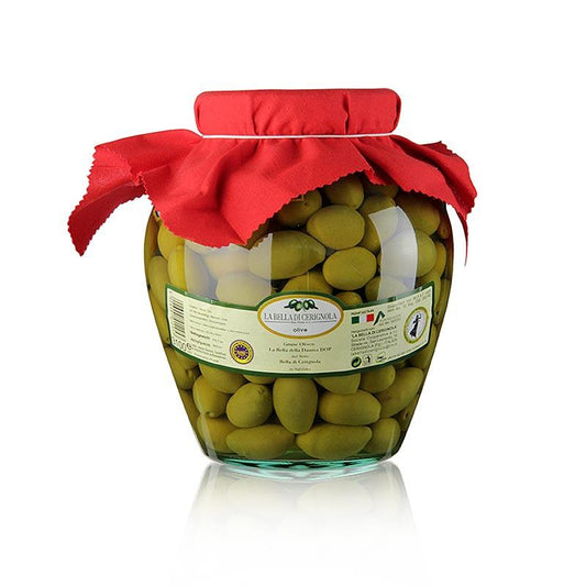 Grønne oliven "Bella di Cerignola" kg med kerne i Lake Apulien, 3,14 - pickles, konserves, antipasti - oliven / oliven pastaer -