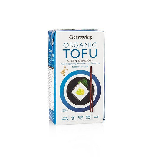 Organisk japansk tofu, silken blød, Clear Spring, BIO, 300 g - BIO rækkevidde - BIO Asiaprodukte Clear Spring -