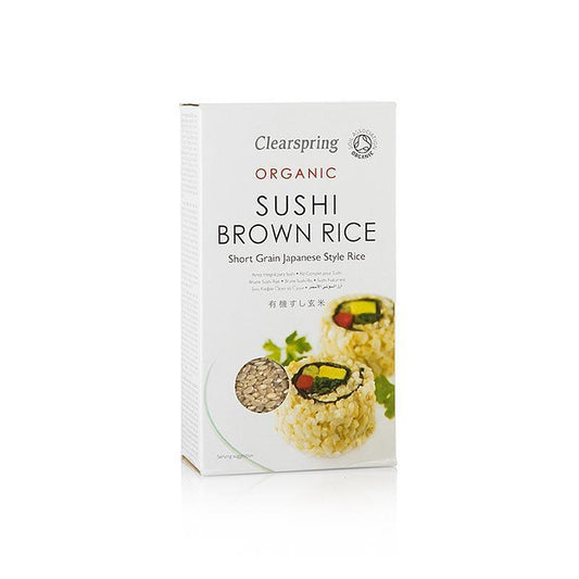Økologisk Brown Rice Sushi, brune sushi ris, Clear Spring, BIO, 500 g - BIO rækkevidde - BIO Asiaprodukte Clear Spring -