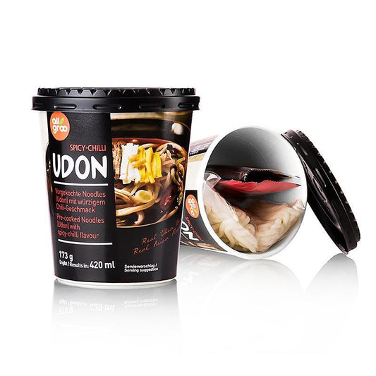 Udon Cup Nudler, Spicy chili (hot), Sydkorea, Allgroo, 173 g - Asien og etnisk mad - Asien nudler -
