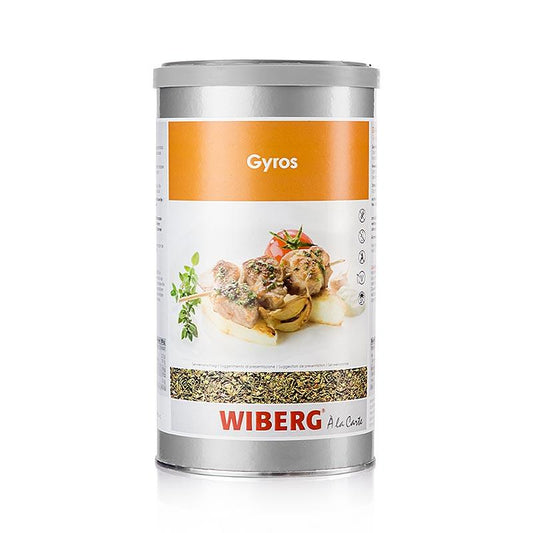 Wiberg krydderier salt Gyros, 600 g - salt, peber, sennep, krydderier, smagsstoffer, dehydrerede grøntsager - krydderier og krydderurter -