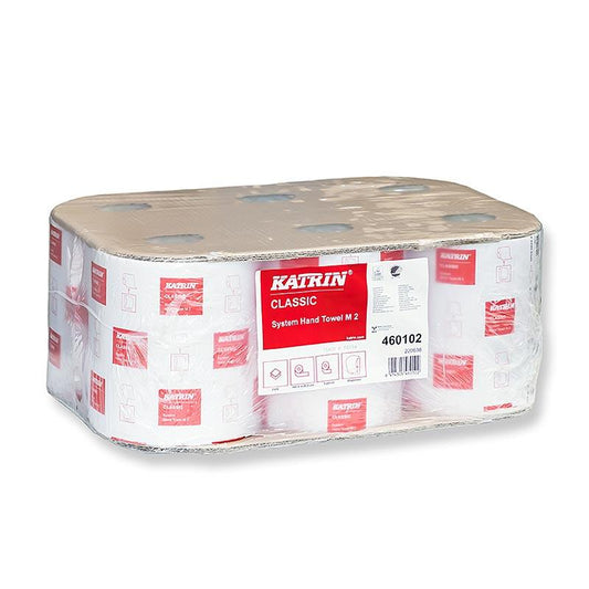 Katrin Classic håndklæderuller, 2-lags, klar hvid, 21cm, 680 ark, 6 St -. Non Food / Hardware / grill tilbehør - non-food-artikler -