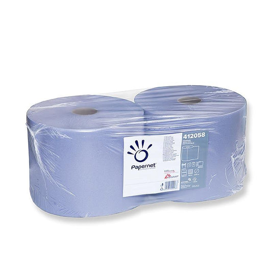 Rengøring papirrulle, blå, to-lags, 22x38cm, 2 St - Non Food / Hardware / grill tilbehør - non-food-artikler -