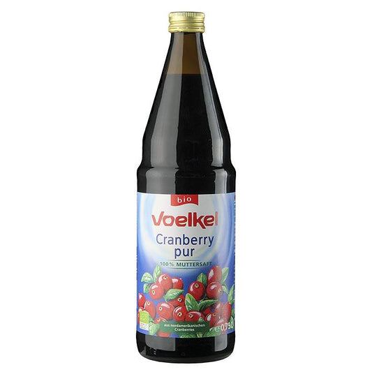 Transbærflasker, 100% Direkte juice, Voelkel, Organic, 750 ml