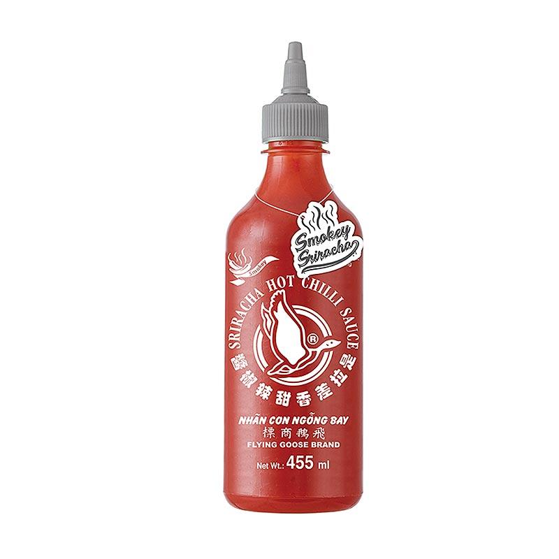 Chili sauce - Sriracha, smokey, krydret, Flying Goose, 455 ml