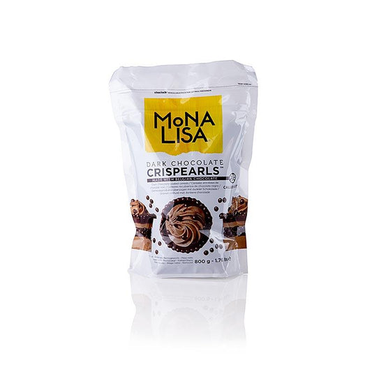 Crispearls ™ Dark, Crispy Dark Chocolate Perler, Mona Lisa Callebaut, 800 g