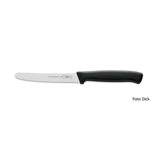 All-purpose kniv, med akselslibning, sort, 11cm, tyk, 1 stk