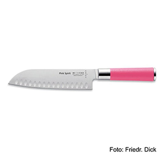 Pink Spirit Santoku Kullenschliff Kniv, 18cm, Dick, 1 Pink