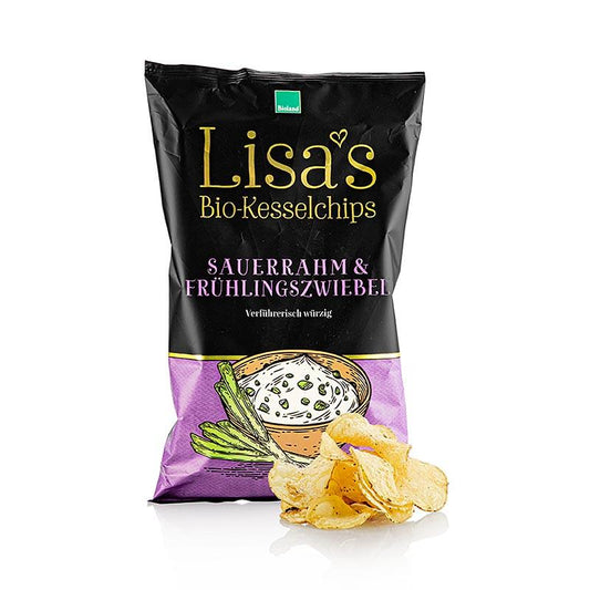 Lisa's Chips - Sure Cream Spring Lion (Kartoffelchips) Organisk, 125 g