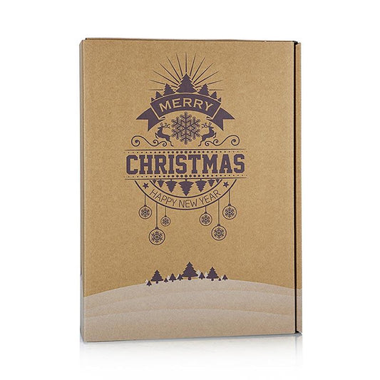 Vin Nuværende boks "Natura Christmas", 3 Nuværende Karton, 360x250x90mm, 1 stk