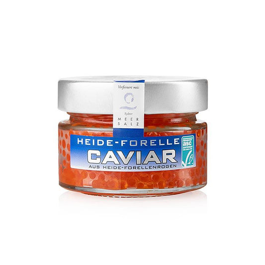 Heide Trout Caviar, med Sylter Sea Salt, Orange-Red, ASC, 100 g